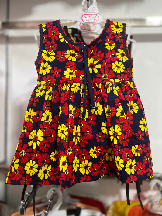 Girls Floral summer frock in cotton