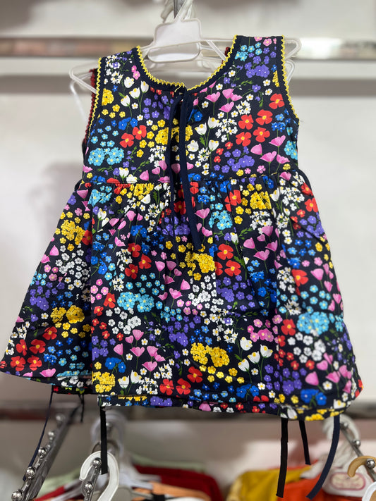 Girls multi colour cotton frock